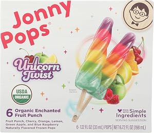 JonnyPops® Unicorn Twist Organic Enchanted Fruit Punch Frozen Pops 6ct