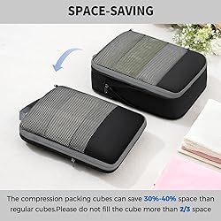 BAGAIL 4 Set/6 Set/8 Set Compression Packing Cubes