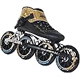Inline Speed Skates Adult for Mens Womens, Professional Fitness Racing Skates Adult Male, High Performance Roller Skating, Black