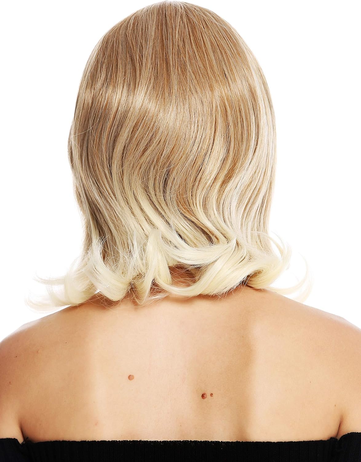 WIG ME UP - 2384-27T613 women's quality wig short blonde mix waved platinum blonde tips retro look, mixed blond, Length: approx. 35 cm - Image 5
