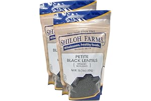Shiloh Farms - Organic Petite Black Lentils 16 oz - 2 Pack