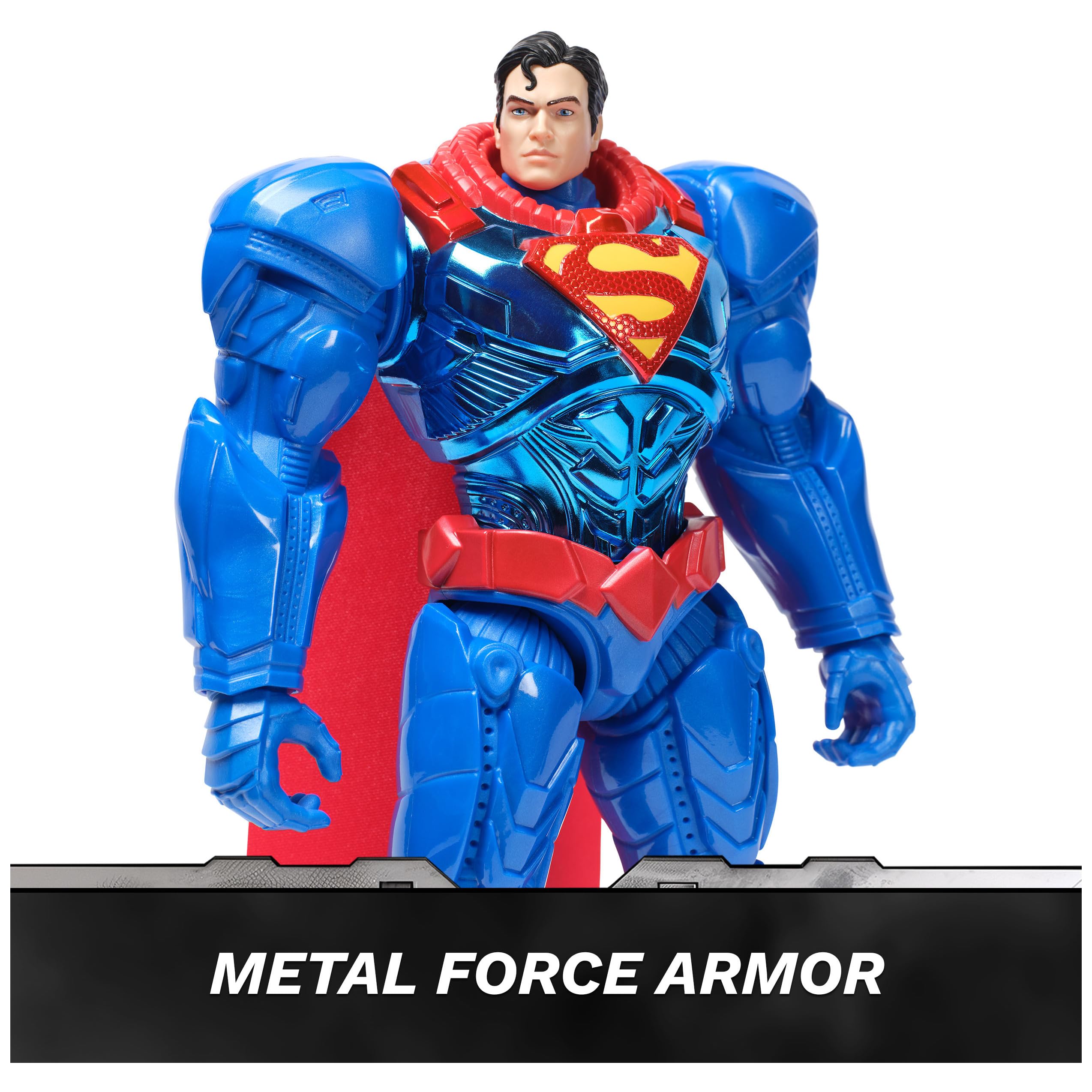 DC Comics, Metal Force Superman Action Figure, 12-Inch Extra Large Super Hero Collectible Kids Toys for Boys and Girls Ages 4 and Up