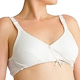 Cottonique Women's Hypoallergenic Side-Tie Bra Made from 100% Organic Cotton (36B, Natural)