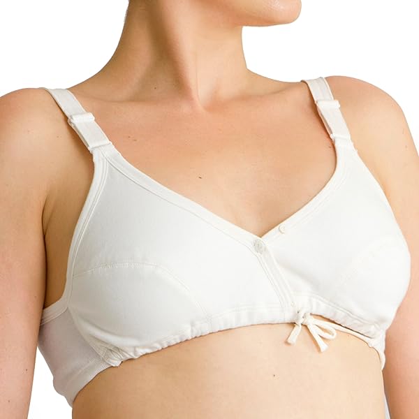 Cottonique Women's Hypoallergenic Side-Tie Bra Made from 100