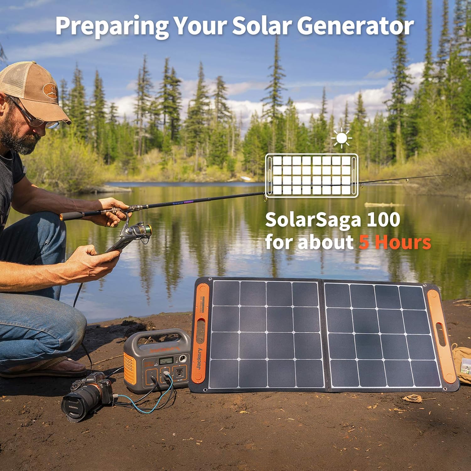 Jackery Portable Power Station Explorer 240, 240Wh Backup Lithium Battery, 110V/200W Pure Sine Wave AC Outlet, Solar Generator (Solar Panel Not Included) for Outdoors Camping Travel Hunting Emergency : Garden & Outdoor