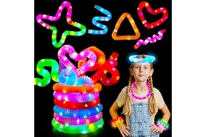 GWAHSA 24 Pcs Light Up Pop Tubes, Glow Sticks Bulk Party Favors for Kids 4-8 8-12 Glow in The Dark Party Supplies Fidget Sensory Toys for Boys Girls Birthday Easter Gifts Pinata Goodie Bag Stuffers