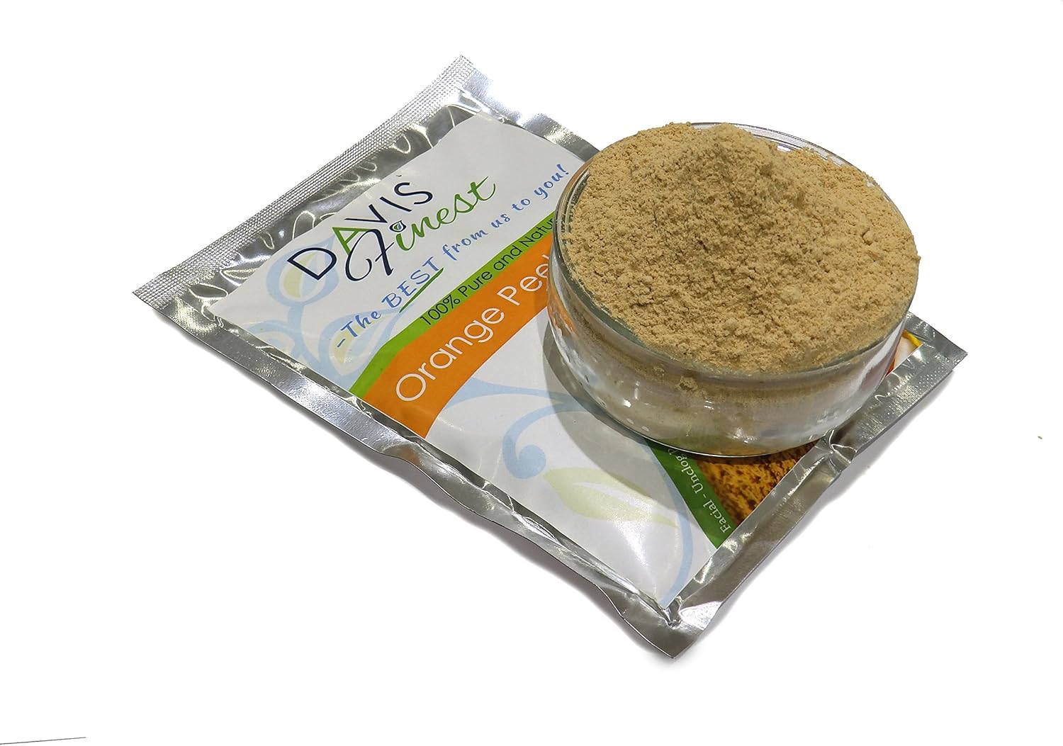 Davis Finest Organic Orange Peel Powder 100g, Chemical-free, Natural Vitamin C Facials, Face Mask, Exfoliating, Antiageing - Image 3