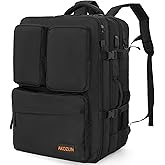 AKOZLIN DJ Mixer Travel Backpack 15"x9.8"x21.6" For Controller DJ Multi-Pockets With USB Port For Two Equipments,Laptop,Vinyl Records,Cables Accessories