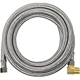 Certified Appliance Accessories Dishwasher Hose with 90 Degree MIP Elbow, Water Supply Line, 8 Feet, PVC Core with Premium Br