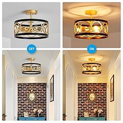 XINGQI Modern Semi Flush Mount Ceiling Light
