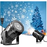 LED Snowflake &amp; Christmas Projector Light, Dynamic Projection, 270&deg; Rotating, Outdoor &amp; Indoor Projector Light, Christmas Decorative Lights, Night Light for Xmas Gift Holiday Party Decoration
