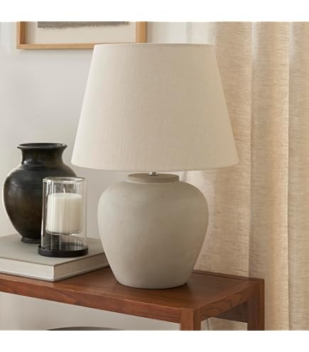 Fangio Lighting 8827WH Transitional Ceramic Table Lamp with