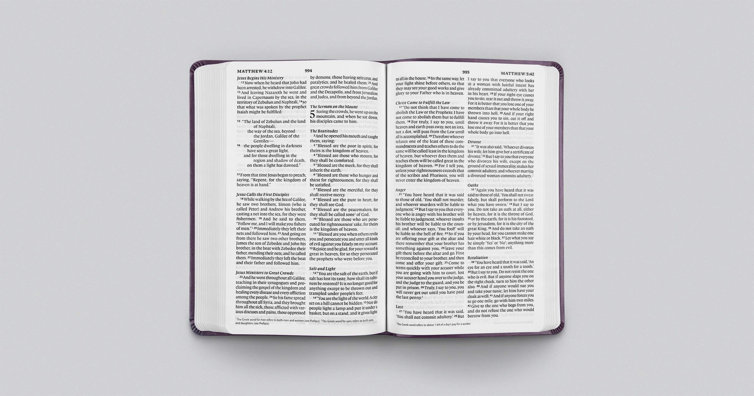 ESV Large Print Value Thinline Bible (TruTone, Lavender, Filigree Design)