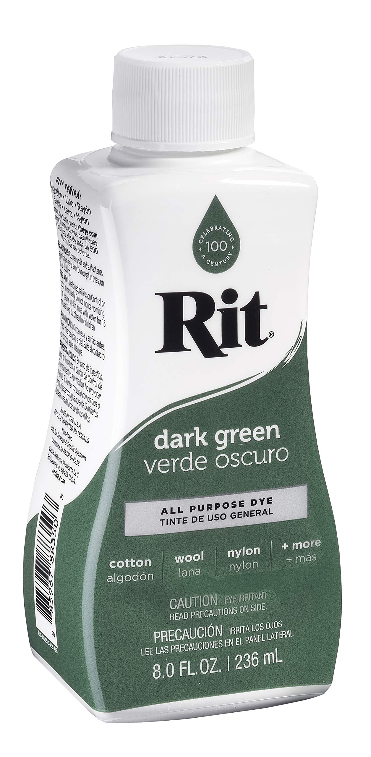 Rit Liquid Fabric Dye, 8-Ounce, Dark Green, 8 Fl Oz (Pack of 1)