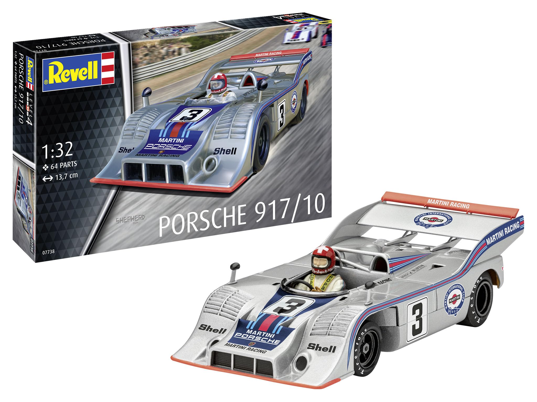 Revell 07738 Porsche 917 1:32 Scale Unbuilt/Unpainted Plastic Model Kit