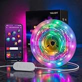 YEELIGHT 20FT LED Strip Lights, 108 LEDs Smart Light Strips with Music Sync, RGB Color Changing Light with Bluetooth Connected and APP Control, Led Lights for Bedroom, Living Room