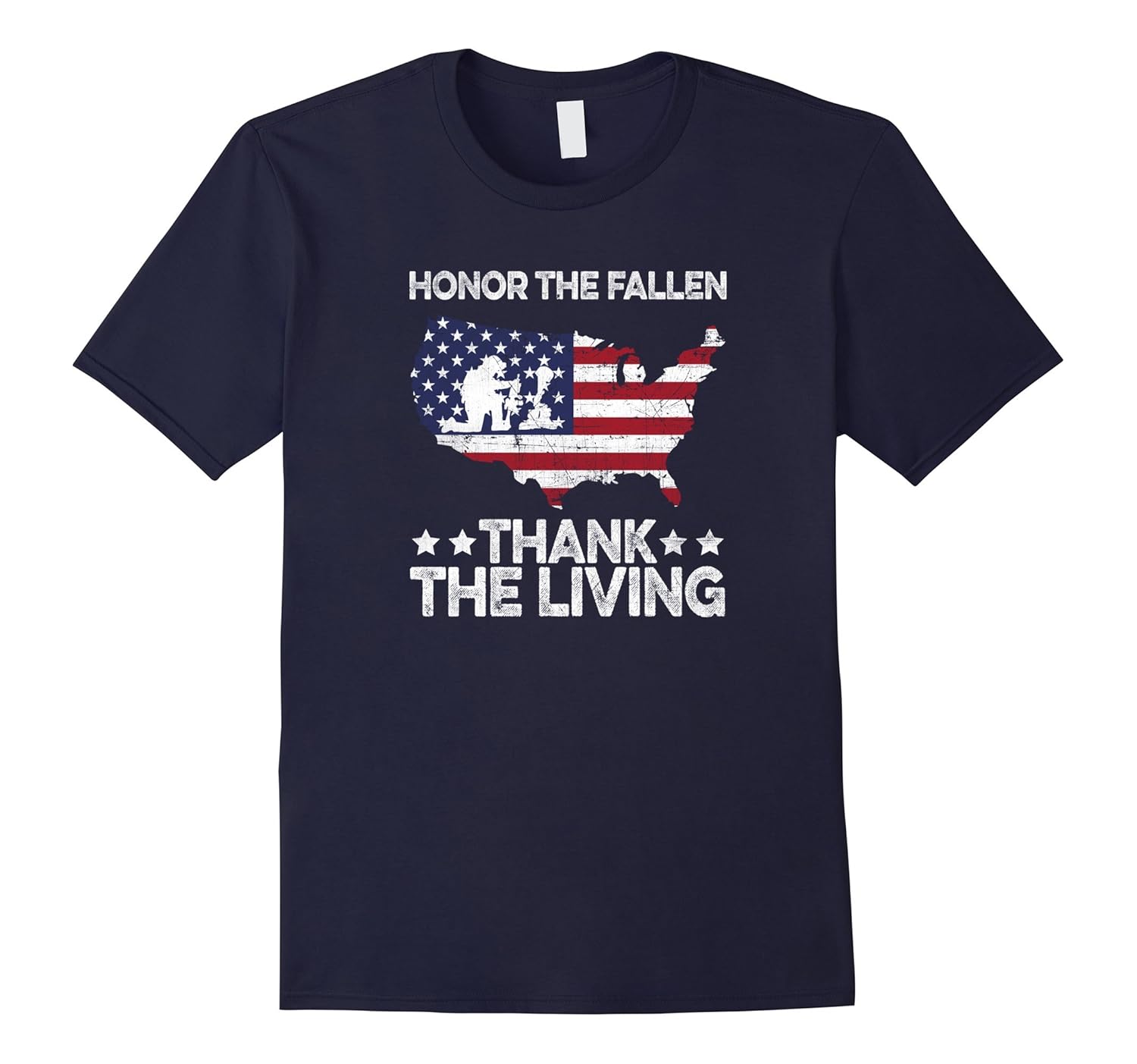 Honor the Fallen Thank the Living Veteran Military T-Shirt-ANZ