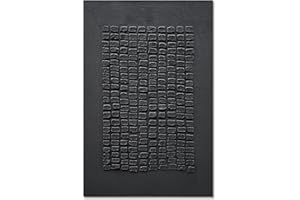 NANKAI Art Hand-painted 45x30 inches Black thick Texture Abstract art Oil painting Contemporary Minimalist style art living room office corridor wall decoration painting