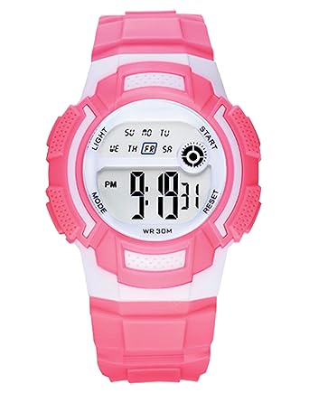 DIRAY Digital Dual Color Tough Body Alarm Multi-functions Sports Watch For Kids