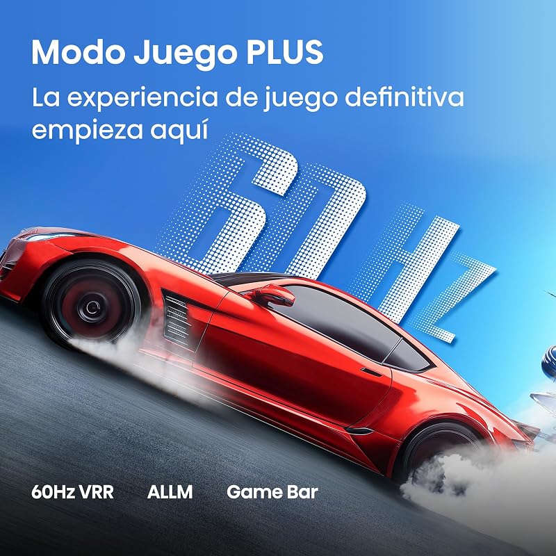 50E7S - Hi-QLED Smart TV 50 Pulgadas, Hi-QLED Color, Dolby Vision.Atmos, Escalador IA 4K, Smooth Motion IA, Modo Juego Plus, Dolby Vision IQ, HDR10+Adaptive