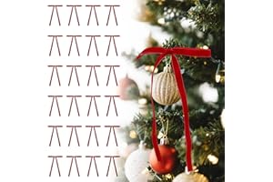 Utehilly Red Vintage Velvet Bows Decorations Small Ornaments for Christmas Tree, Garland, Wreath, Door, Outdoor (24 Pcs, 5 * 7 Inch)