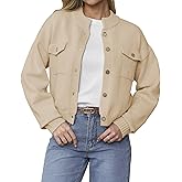 COSSEN Womens Chunky Knit Cardigan Sweater Jackets Button Down Long Sleeve Cropped Trendy Outerwear Coats