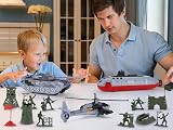 Crelloci 18 PCS Army Toy Submarine Tank Helicopter Playset Boys Age 3-12 view 3