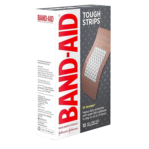 BAND-AID® BRAND TOUGH STRIPS® BANDAGES XL, 10 COUNT
