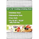 Spring Chef 10 x 15 Inch Stainless Steel Cooling Rack for Cooking & Baking - Heavy Duty Cookie Cooling Rack for Kitchen - Ove