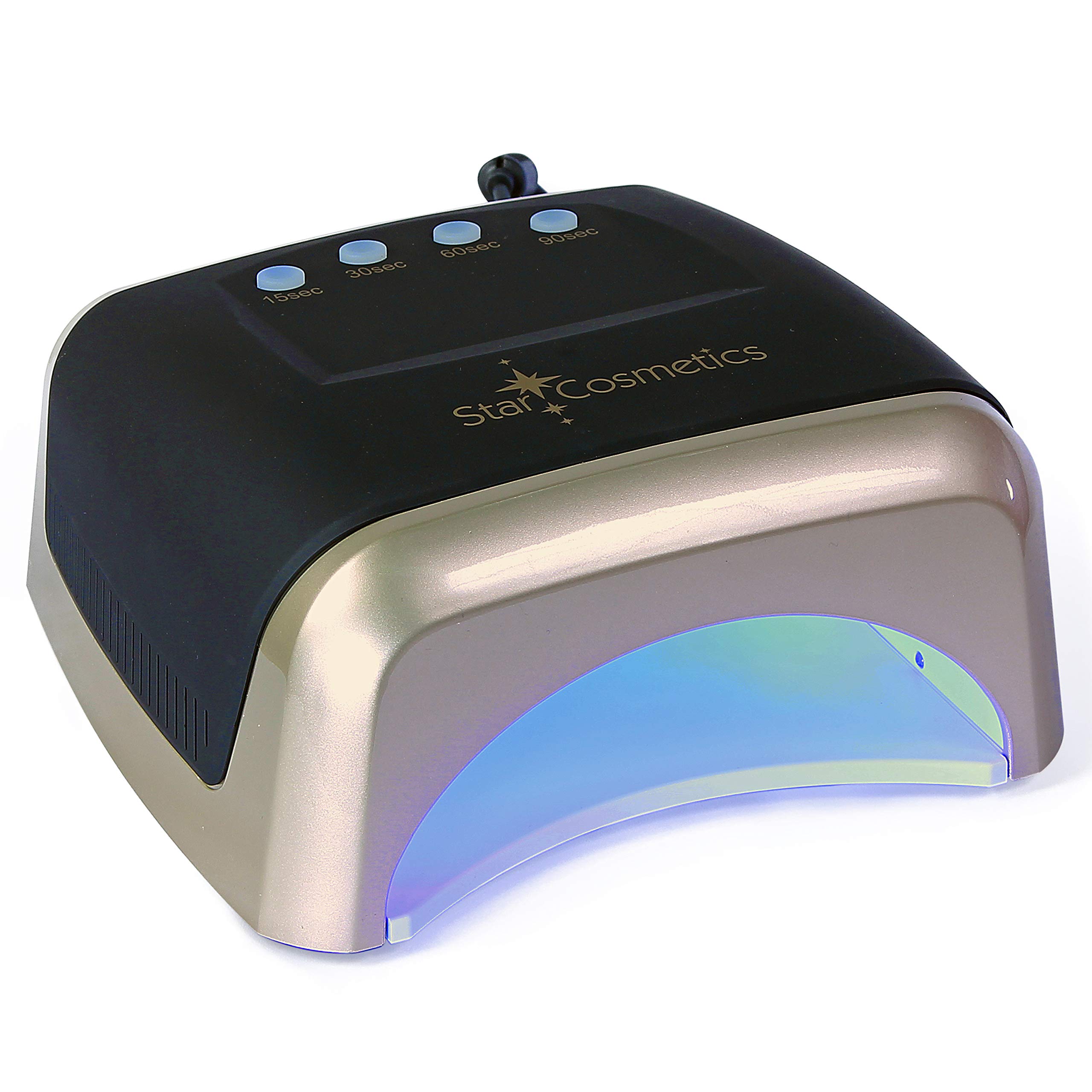 4 Week MANI/Pedi 60W UV Light LED Nail Dryer Curing Lamp by STARCosmetics | Rapidly Dries Gel Nail Fingernails & Toes Rock Hard & Chip Proof for 3 to 4 Weeks | Auto Sensing 15.30.60.90 Sec Timers