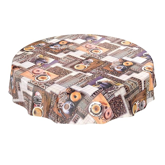 504 Tischdecke Wachstuch Wachstischdecke Tischtuch Rund Eckig Oval Uni Garten