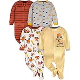 Gerber Baby Boys' 4 Pack Sleep 'N Play Footie
