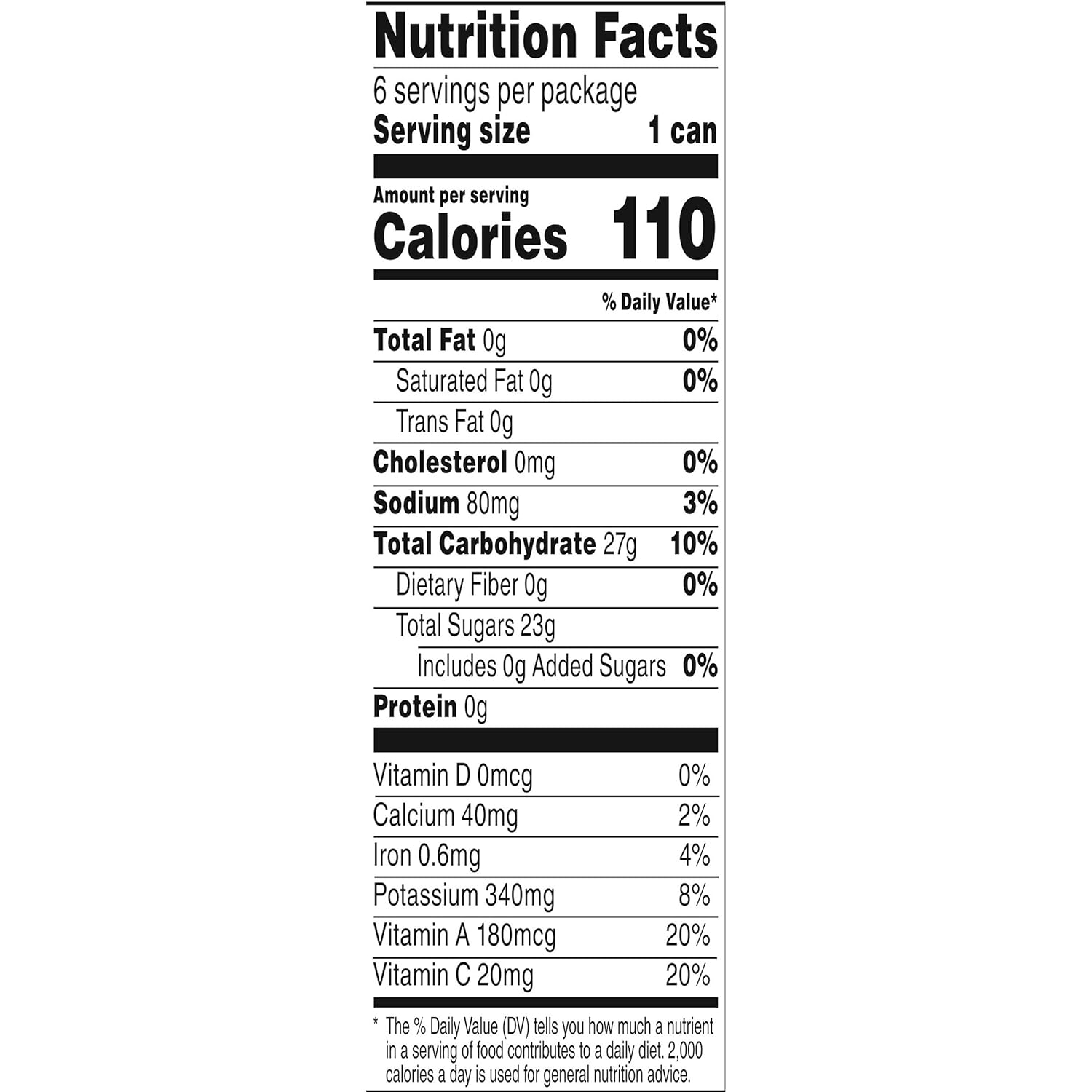 34 V8 Splash Nutrition Label Labels Design Ideas 2020