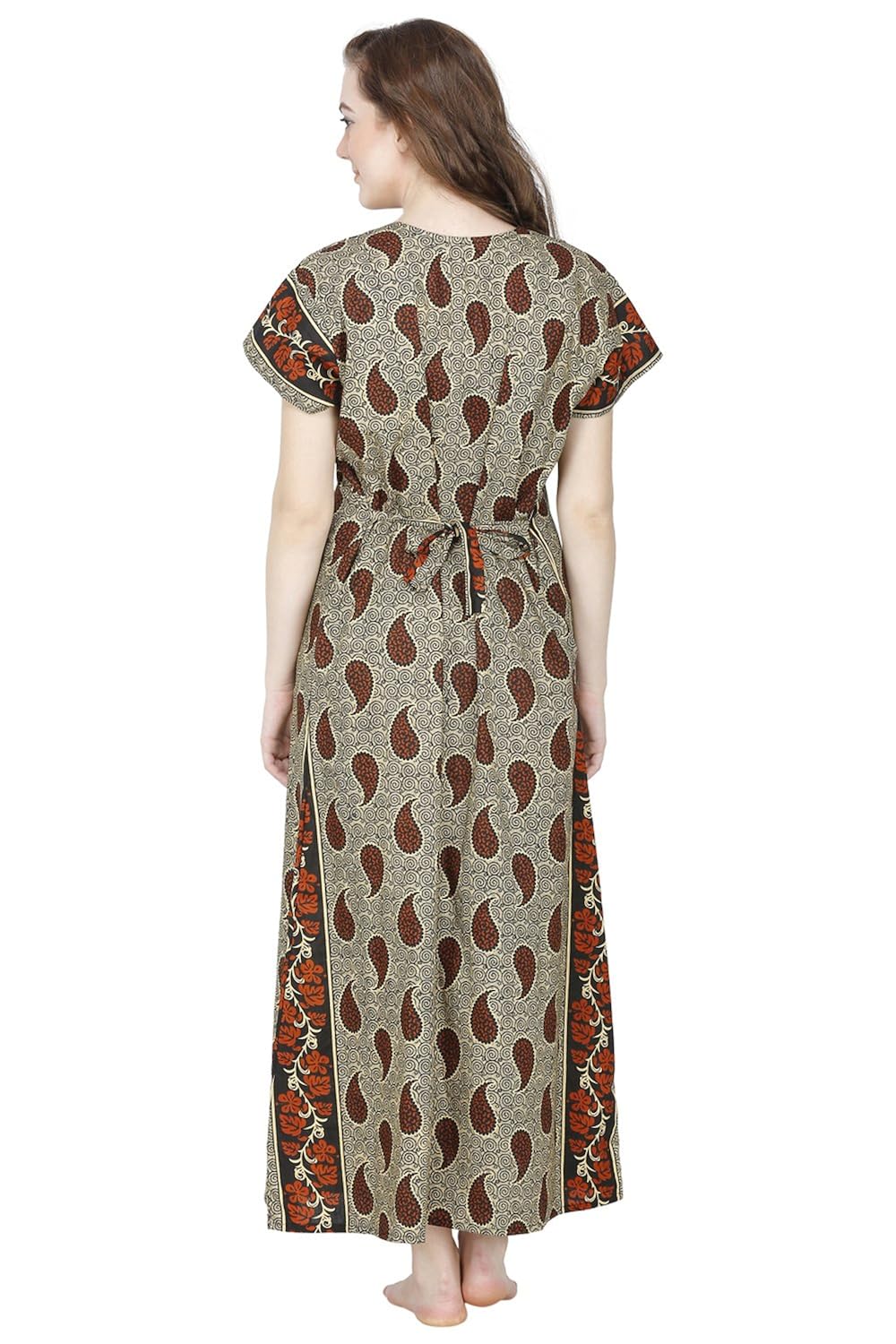 secret wish women's cotton nighty, nightdress (free size)