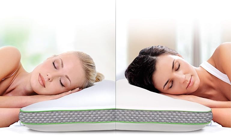 Amazon Com Sharper Image Select A Side Molded Memory Foam Pillow Contoured Design For Support Dual Soft Firm Construction Temperature Sensitive W Infused Cooling Foam Ergonomic Washable Cover Kitchen Dining