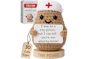 GOT YOU A LITTLE SOMETHING Nurse Gifts for Women - Crochet Potato with 30 Signs | Thank You Gift for RN Registered Nurse Practitioner for, Birthday, Christmas, Stocking Stuffers | Bulk Appreciation Gifts for Hospital Staff