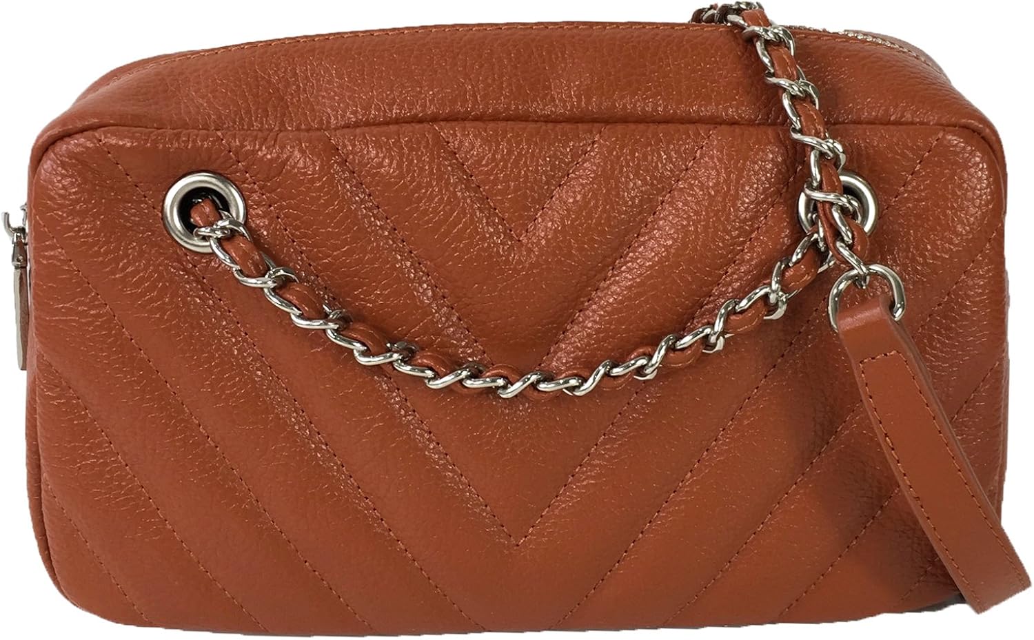 leather chain crossbody bag