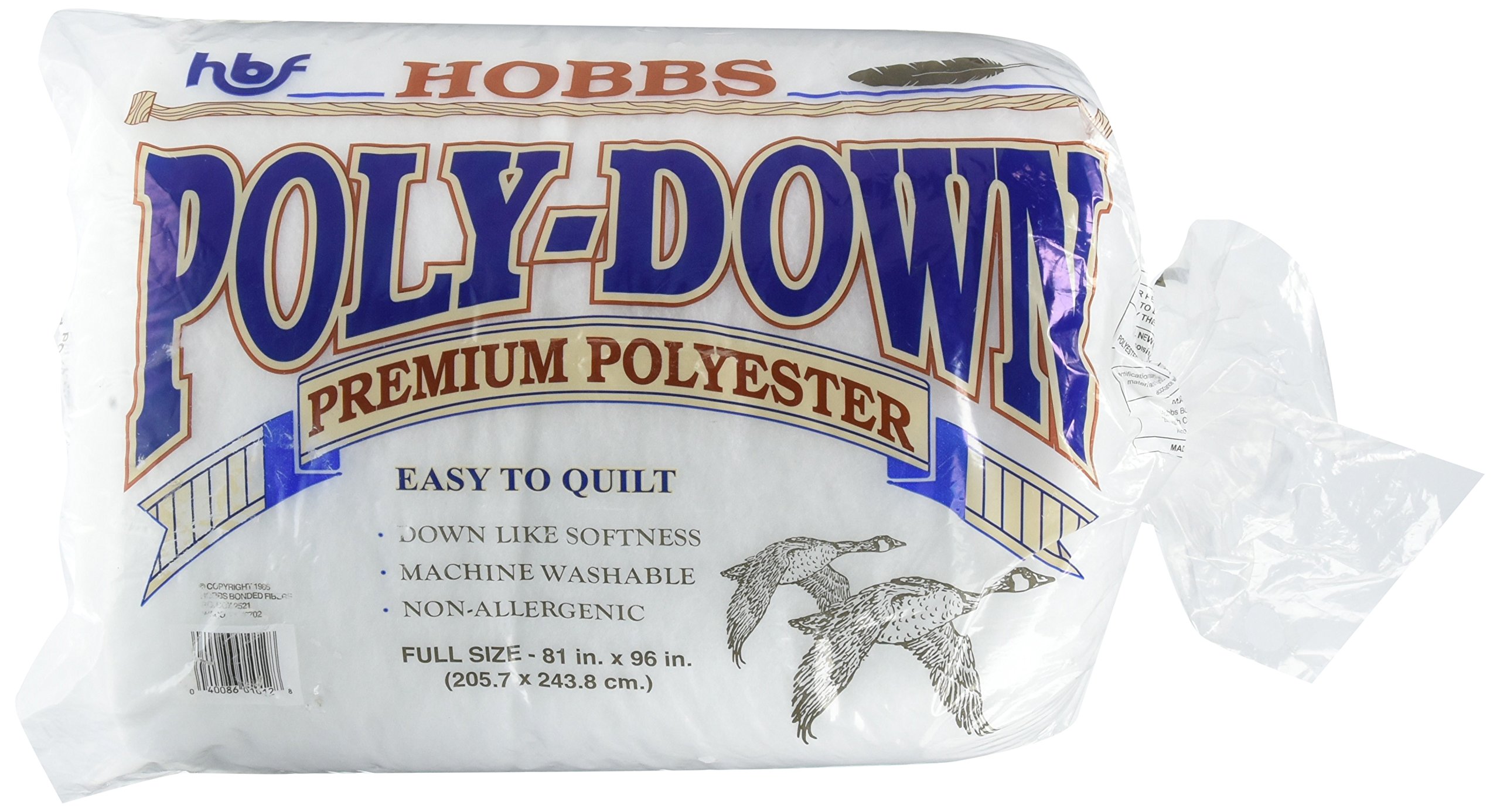 Hobbs Polydown: 81 x 96in (Full), Polyester, White, 206x244x1 cm