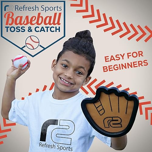 Toss and Catch Ball Set: Beginner Sticky Balls Kids Baseball Training  Glove Toy Paddle Fun Baseball Games