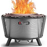 TURBRO 29 Inch Smokeless Fire Pit for Outdoor Wood Burning, Stainless Steel Camping Stove with Stand, Removable Ash Pan, Wate