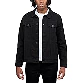 X RAY Mens Denim Jacket, Washed Ripped Distressed Flex Stretch Casual Trucker Biker Jeans Jacket for Men