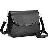 befen Genuine Leather Saddle Crossbody Bags for Women with RFID Blocking, Small Flap Cross Body Purse Hangbags