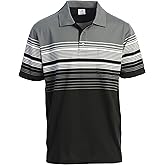 Gioberti Mens Double Striped Contrast Polo Shirt with Pocket - Yarn Dye