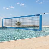 Olybeaka Replacement Pool Volleyball Net Only 15 ft | Reinforced Anti-UV HDPE Net with Scoring Clamps, Heavy Straps - Easy Set Up and Long Lasting