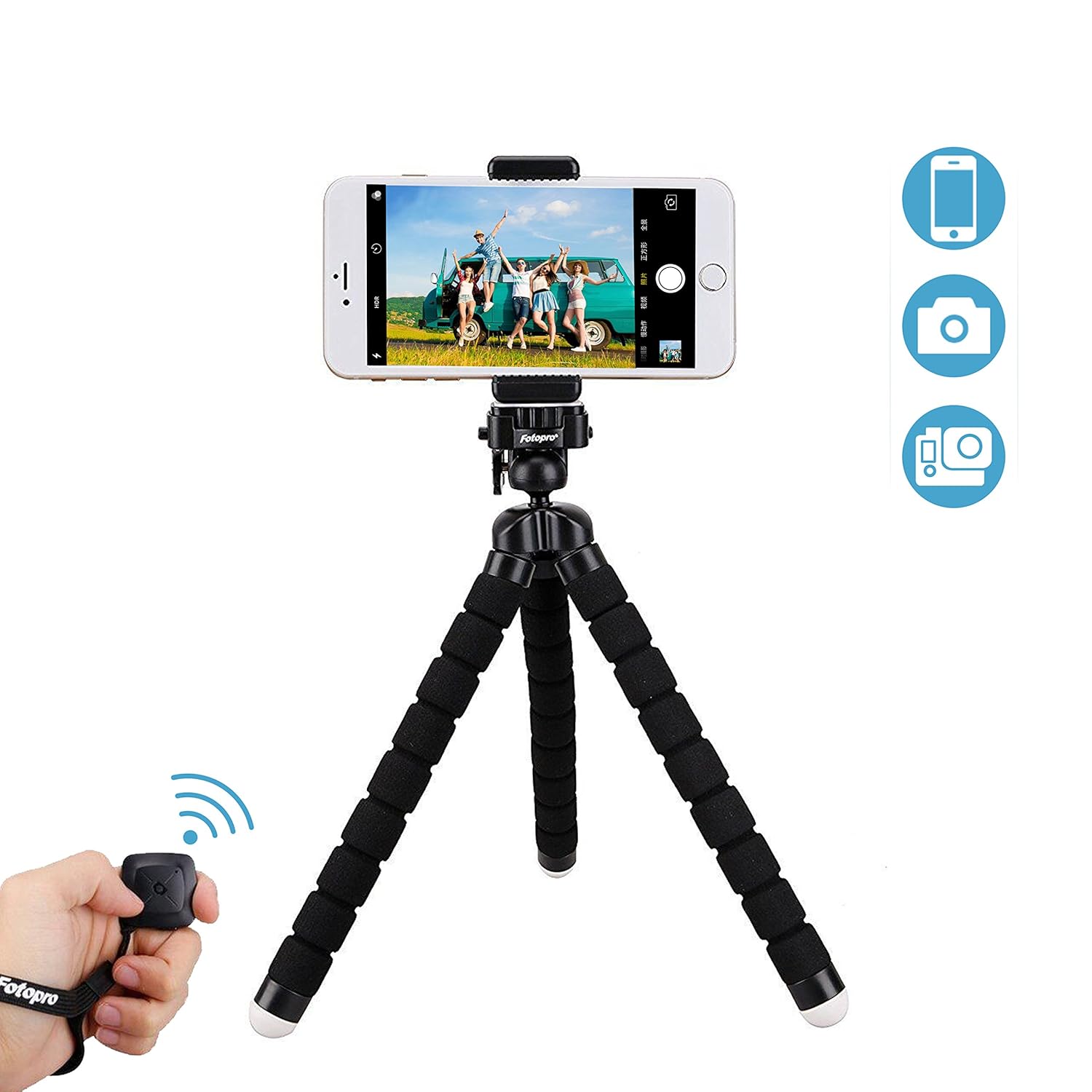 Fotopro Trípode Flexible Mini Trípode para Teléfono Móvil iPhone Samsung y otro