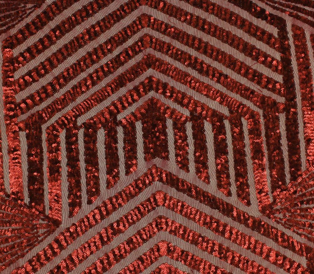 Sequin Fabric Dash 54" Wide Sold by The Yard (Burgundy)