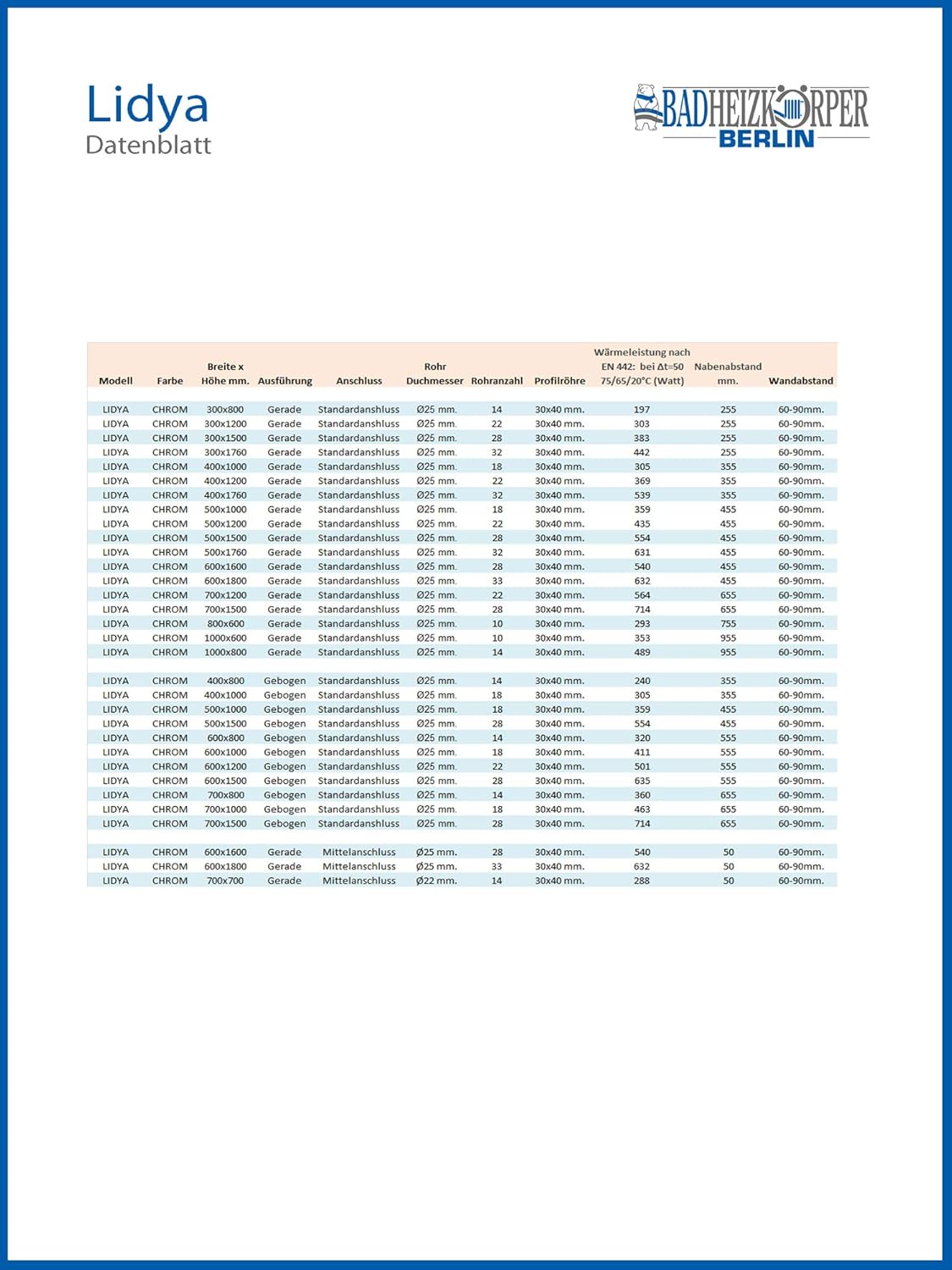 Radiador de baño LIDYA cromo 1000 x 400 mm. curvada toallero ...