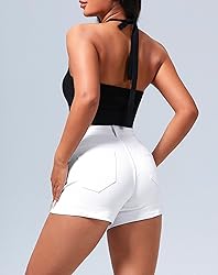 roswear Women's Casual Summer High Waisted Basic