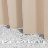Aspire Homeware Cream Blackout Curtain 66x84 Inch Eyelet Panel Thermal view 7