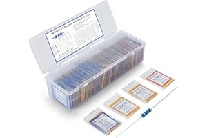 EMGTMS Y&Z 3120 Pcs 156 Values Metal Film Resistor Assortment Kit, 1/4W 1% Tolerance (1Ω-10MΩ), Professionally Organized with Labeled Bags & Durable Case | Ideal for DIY, Electronics, and Precision Circuits